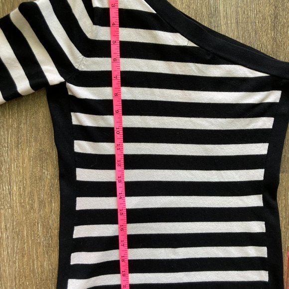 Cache Vintage Striped One Shoulder Size S Knit Top - Picture 8 of 9